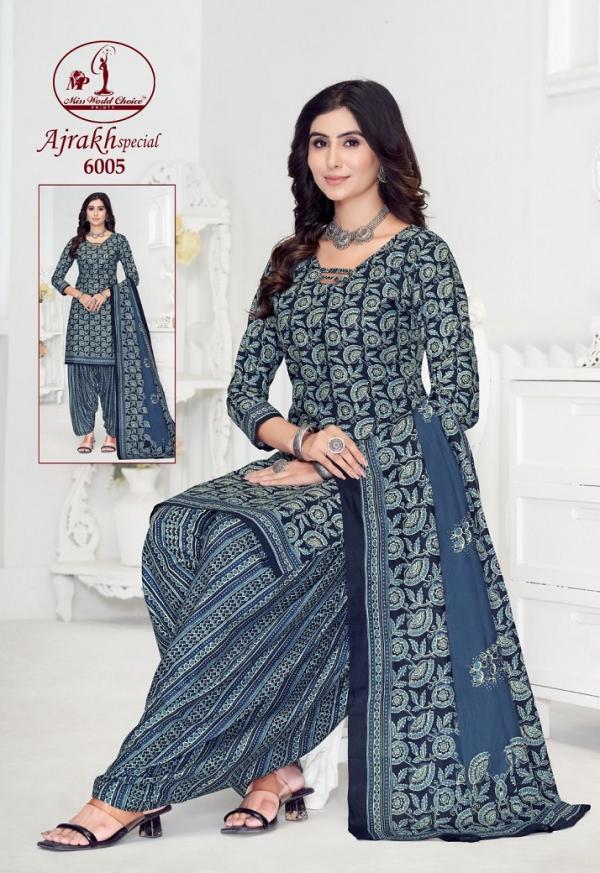 Miss World Ajrakh Vol-6 – Dress Material